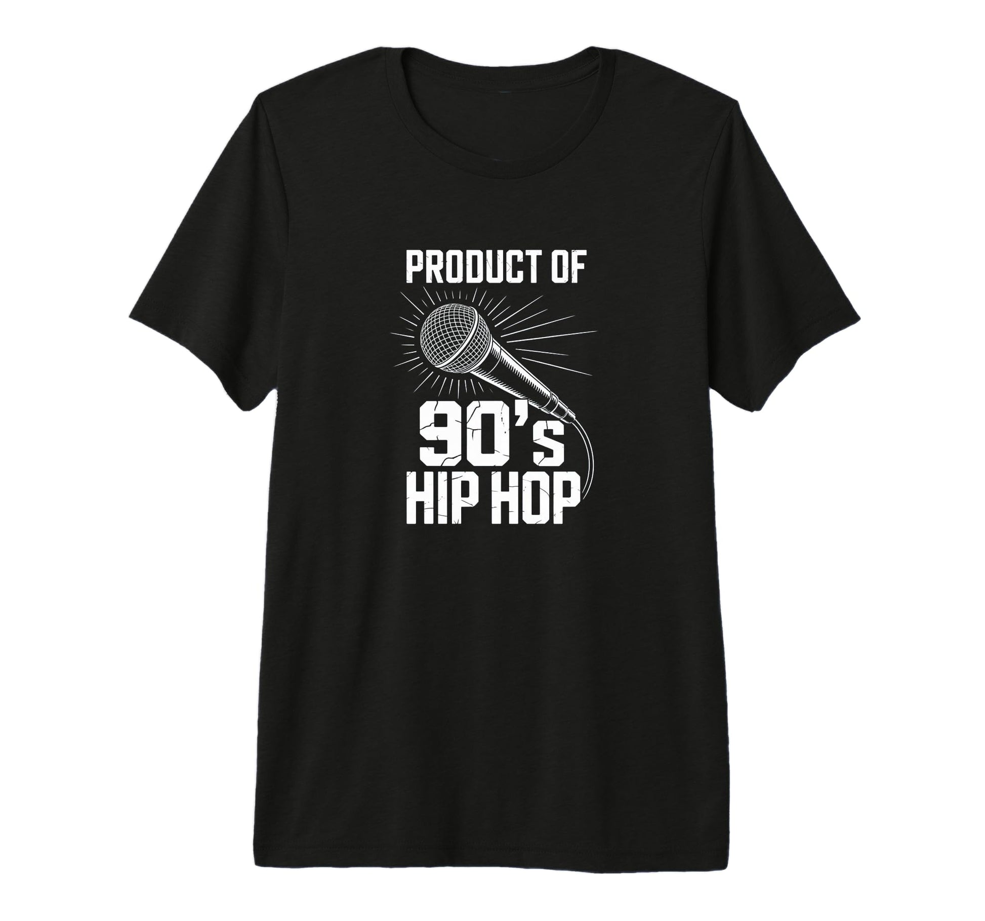 Product 90S Hip Hop Music Microphone Fan T-Shirt - Minimalist Print Unisex - T-Shirt, Sweatshirt, Hoodie