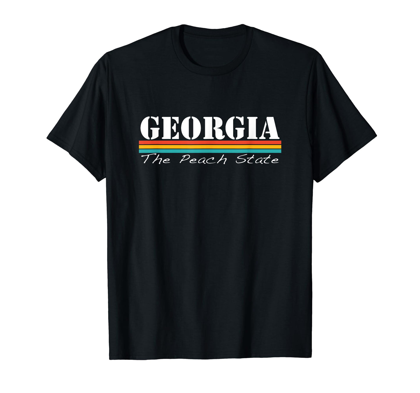 Georgia Peach State Stripes T-Shirt - Fun Novelty Design Men Women - T-Shirt, Sweatshirt, Hoodie