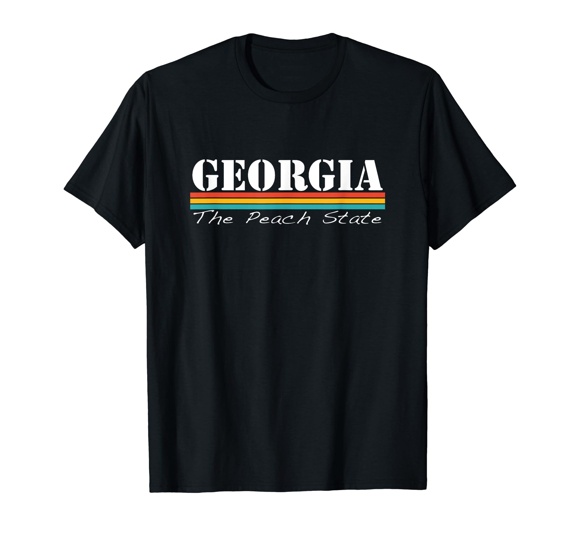 Georgia Peach State Stripes T-Shirt - Fun Novelty Design Men Women - T-Shirt, Sweatshirt, Hoodie