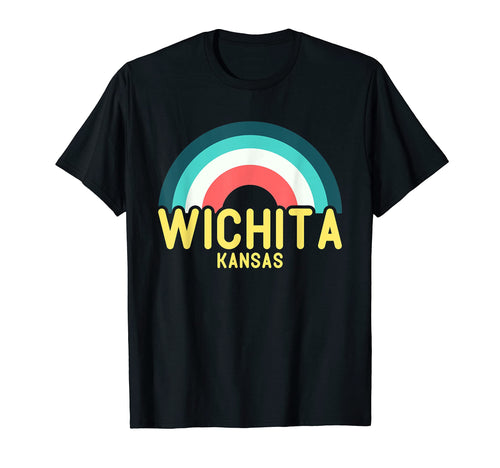 Wichita Kansas Rainbow T-Shirt - Unique Graphic for Adults - T-Shirt, Sweatshirt, Hoodie