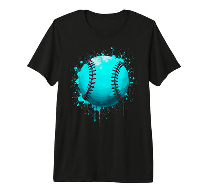 Paint Splash Baseball Ball Player Coach T-Shirt - Custom Art Print Unisex - T-Shirt, Sweatshirt, Hoodie