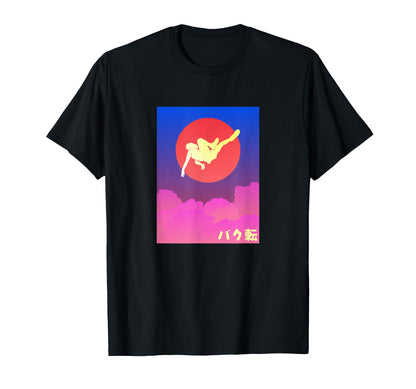Japanese Aesthetic Backflip Vaporwave T-Shirt - Minimalist Print for Adults - T-Shirt, Sweatshirt, Hoodie