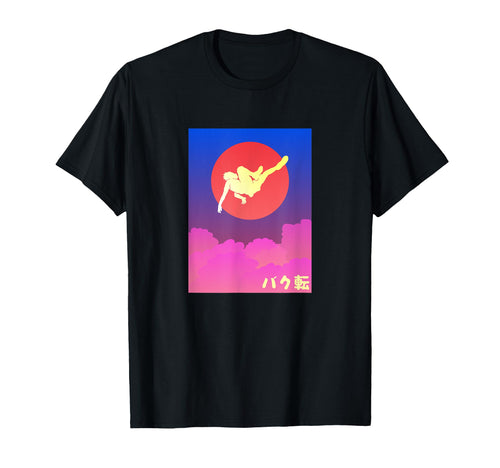 Japanese Aesthetic Backflip Vaporwave T-Shirt - Minimalist Print for Adults - T-Shirt, Sweatshirt, Hoodie