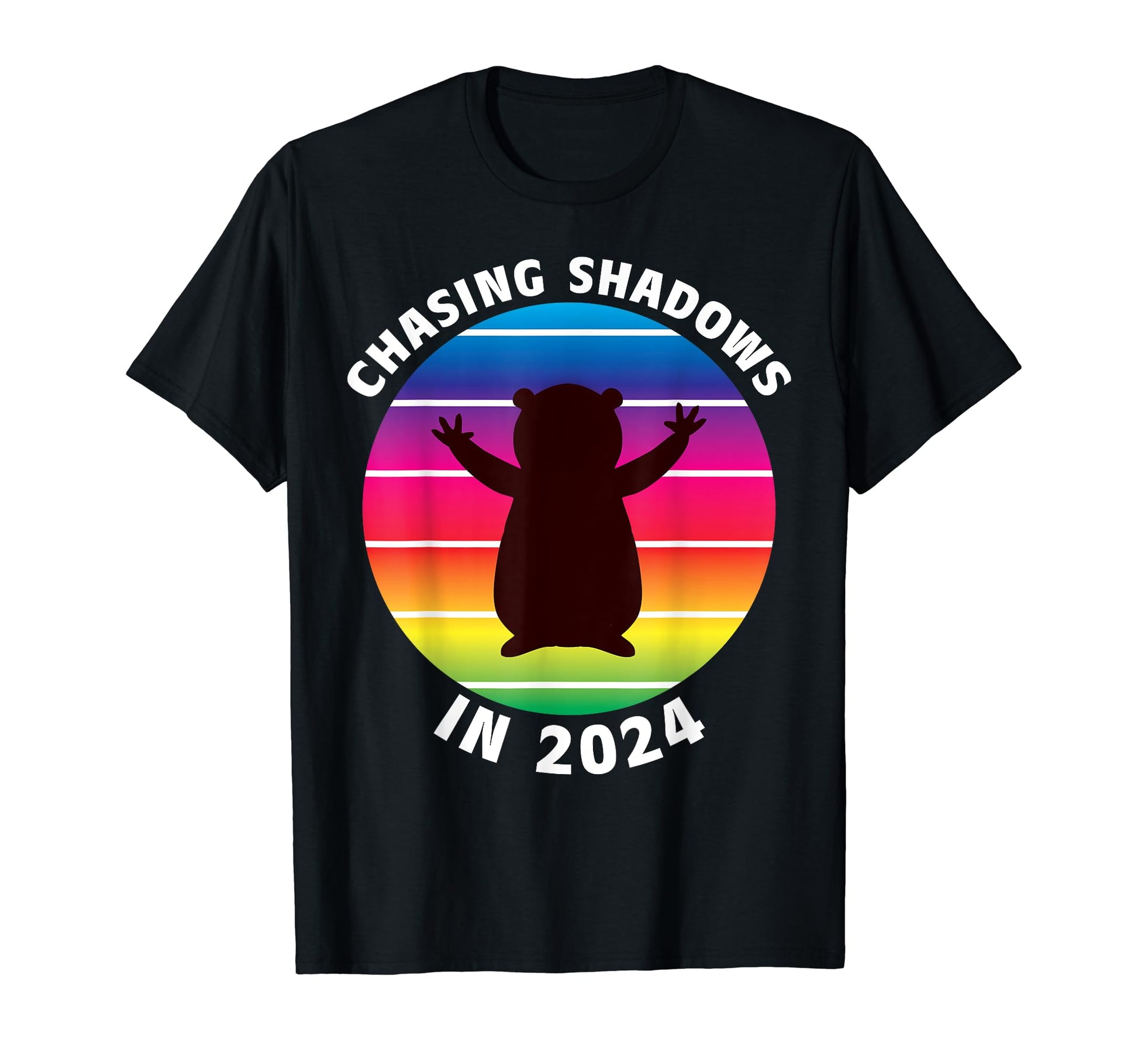 Groundhog Day 2024 Funny Rainbow T-Shirt - Minimalist Print Men Women - T-Shirt, Sweatshirt, Hoodie
