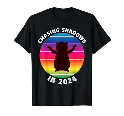 Groundhog Day 2024 Funny Rainbow T-Shirt - Minimalist Print Men Women - T-Shirt, Sweatshirt, Hoodie