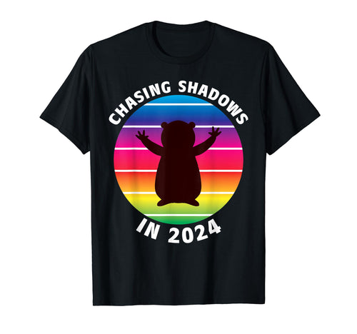 Groundhog Day 2024 Funny Rainbow T-Shirt - Minimalist Print Men Women - T-Shirt, Sweatshirt, Hoodie
