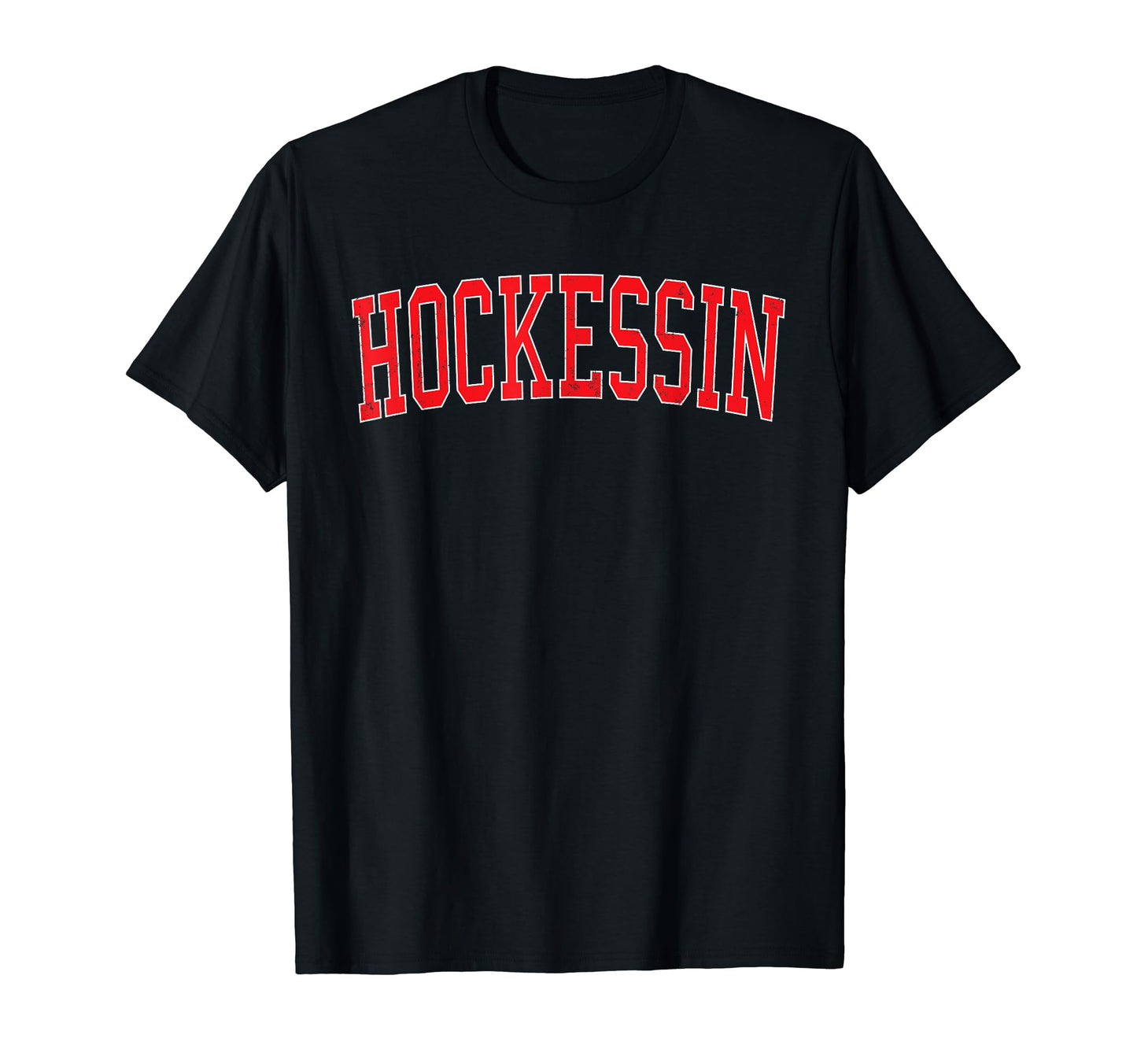Hockessin De Distressed Red Varsity T-Shirt - Unique Graphic Unisex - T-Shirt, Sweatshirt, Hoodie
