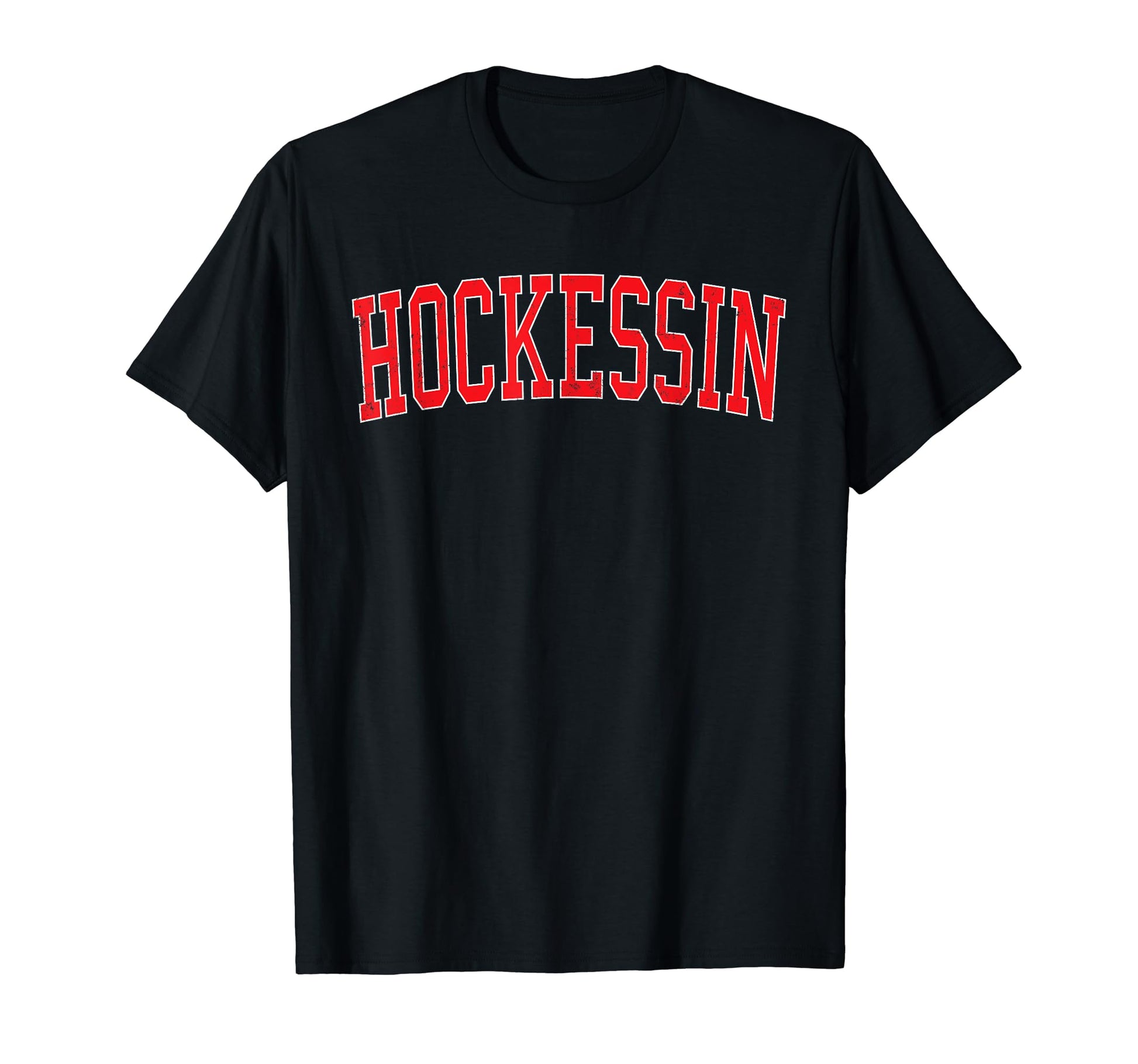 Hockessin De Distressed Red Varsity T-Shirt - Unique Graphic Unisex - T-Shirt, Sweatshirt, Hoodie