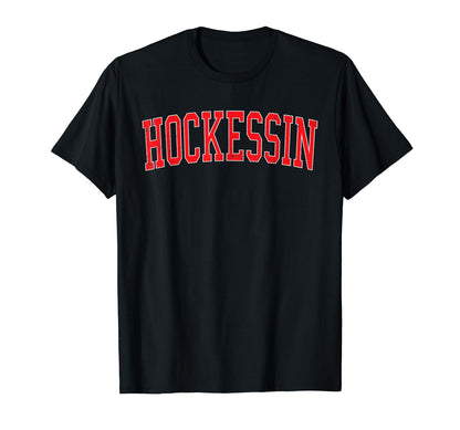 Hockessin De Distressed Red Varsity T-Shirt - Unique Graphic Unisex - T-Shirt, Sweatshirt, Hoodie