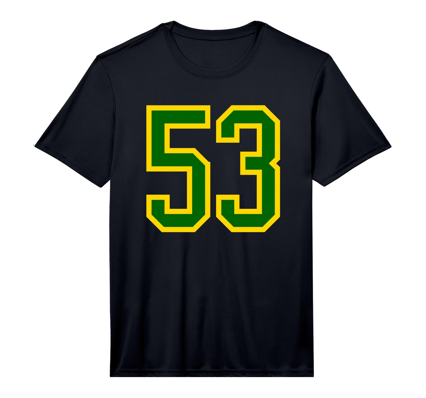 Green Yellow Sport Team Number 53 T-Shirt - Graphic Print Men Women - T-Shirt, Sweatshirt, Hoodie