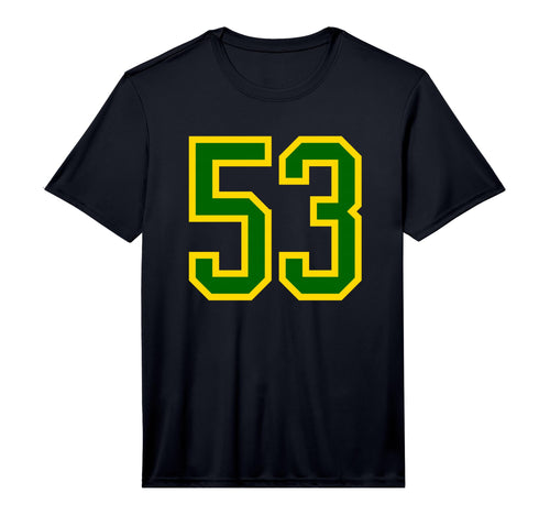 Green Yellow Sport Team Number 53 T-Shirt - Graphic Print Men Women - T-Shirt, Sweatshirt, Hoodie