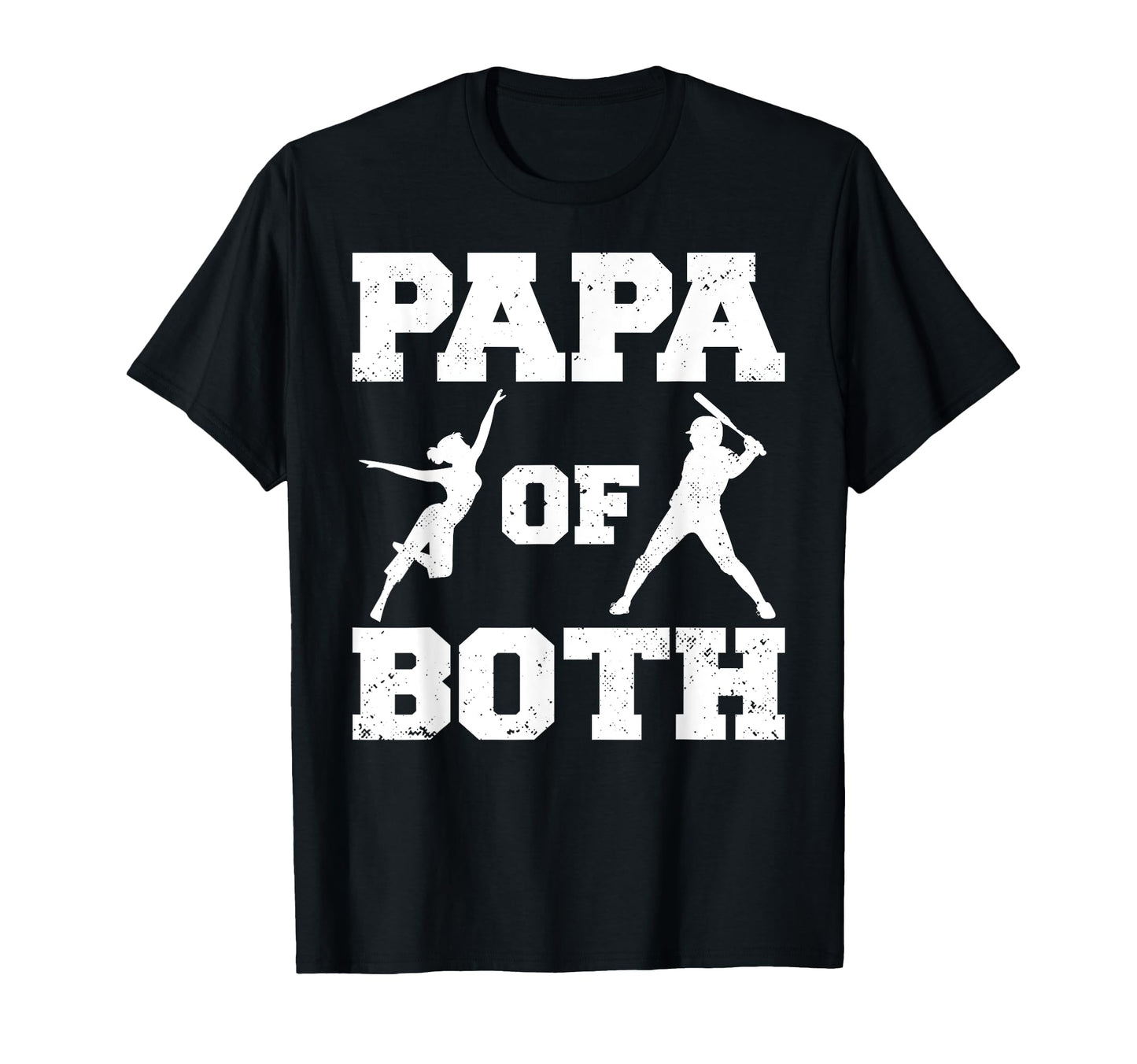 Papa Both Funny Baseball And Dance T-Shirt - Aesthetic Graphic for Adults - T-Shirt, Sweatshirt, Hoodie