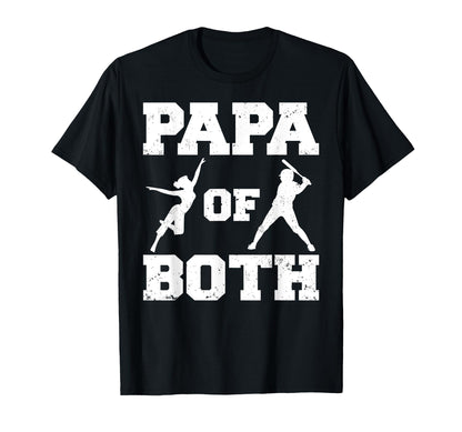 Papa Both Funny Baseball And Dance T-Shirt - Aesthetic Graphic for Adults - T-Shirt, Sweatshirt, Hoodie