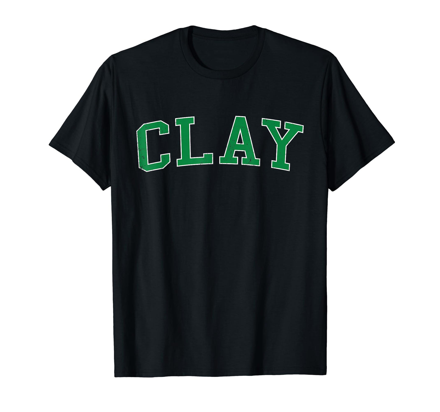 Clay Al Distressed Green Varsity T-Shirt - Trendy Graphic Unisex - T-Shirt, Sweatshirt, Hoodie