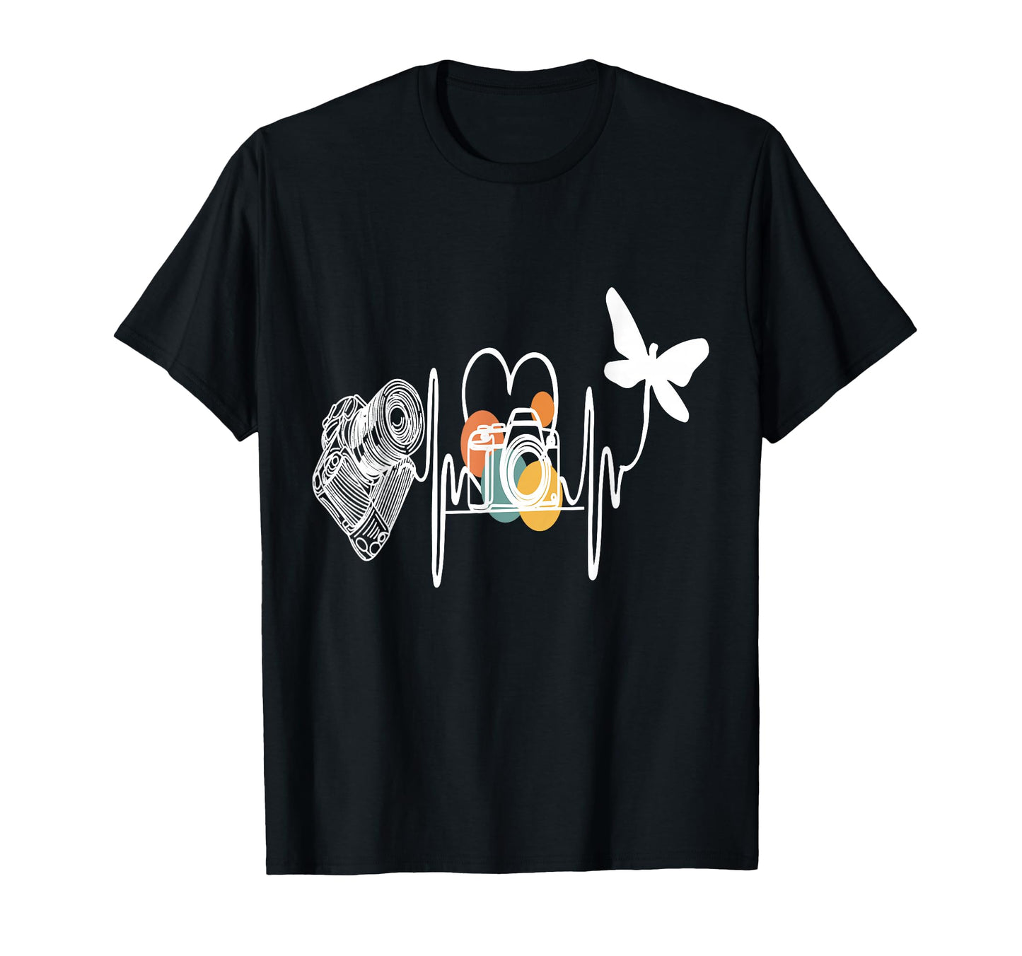 Womens Funny Camera Heartbeat T-Shirt - Trendy Graphic for Adults - T-Shirt, Sweatshirt, Hoodie