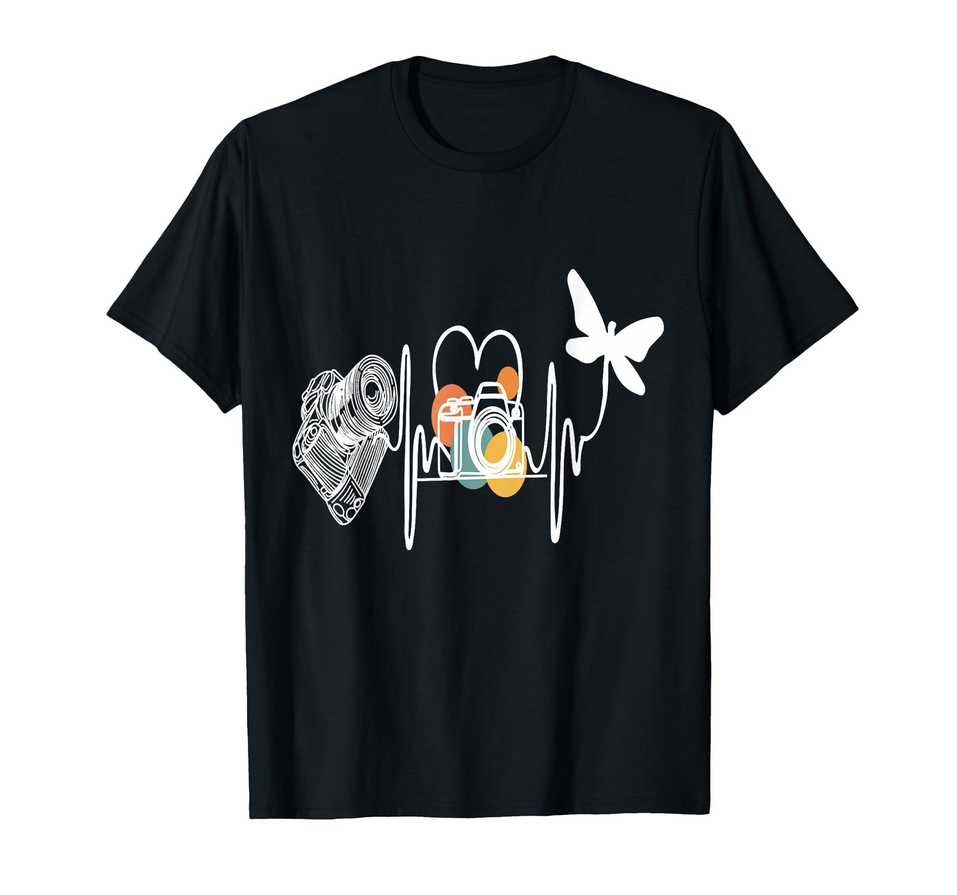 Womens Funny Camera Heartbeat T-Shirt - Trendy Graphic for Adults - T-Shirt, Sweatshirt, Hoodie
