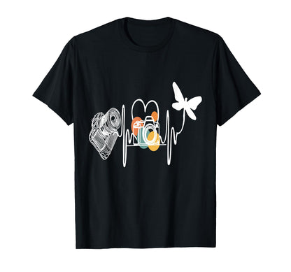 Womens Funny Camera Heartbeat T-Shirt - Trendy Graphic for Adults - T-Shirt, Sweatshirt, Hoodie