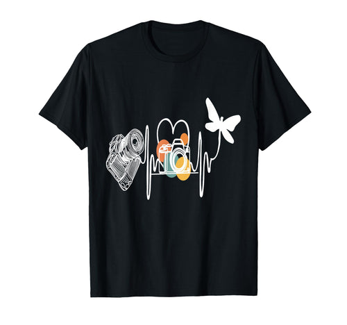 Womens Funny Camera Heartbeat T-Shirt - Trendy Graphic for Adults - T-Shirt, Sweatshirt, Hoodie