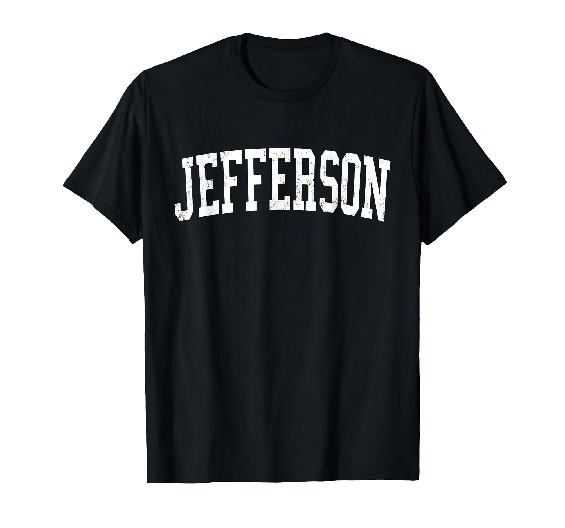 Jefferson La Distressed White Varsity T-Shirt - Custom Art Print for Adults - T-Shirt, Sweatshirt, Hoodie