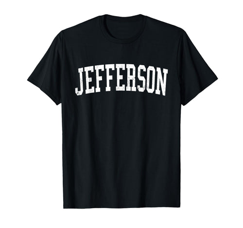 Jefferson La Distressed White Varsity T-Shirt - Custom Art Print for Adults - T-Shirt, Sweatshirt, Hoodie