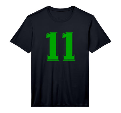 Number 11 Green Sports Team T-Shirt - Aesthetic Graphic Men Women - T-Shirt, Sweatshirt, Hoodie