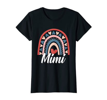 Womens Mothers Day Boho Mimi Rainbow T-Shirt - Custom Art Print Unisex - T-Shirt, Sweatshirt, Hoodie
