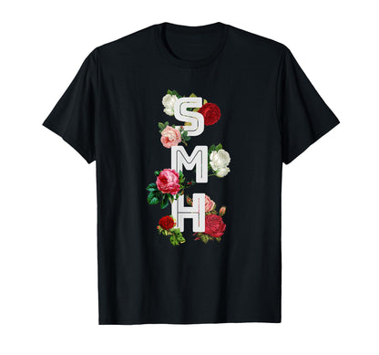 Smh 90S Aesthetic Roses Texting Meme T-Shirt - Unique Graphic Unisex - T-Shirt, Sweatshirt, Hoodie