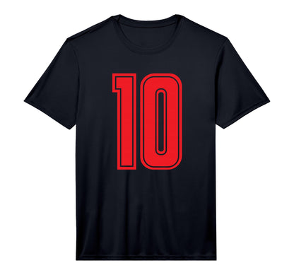 Red Sport Team Athletic Number T-Shirt - Casual Everyday Wear for Adults - T-Shirt, Sweatshirt, Hoodie