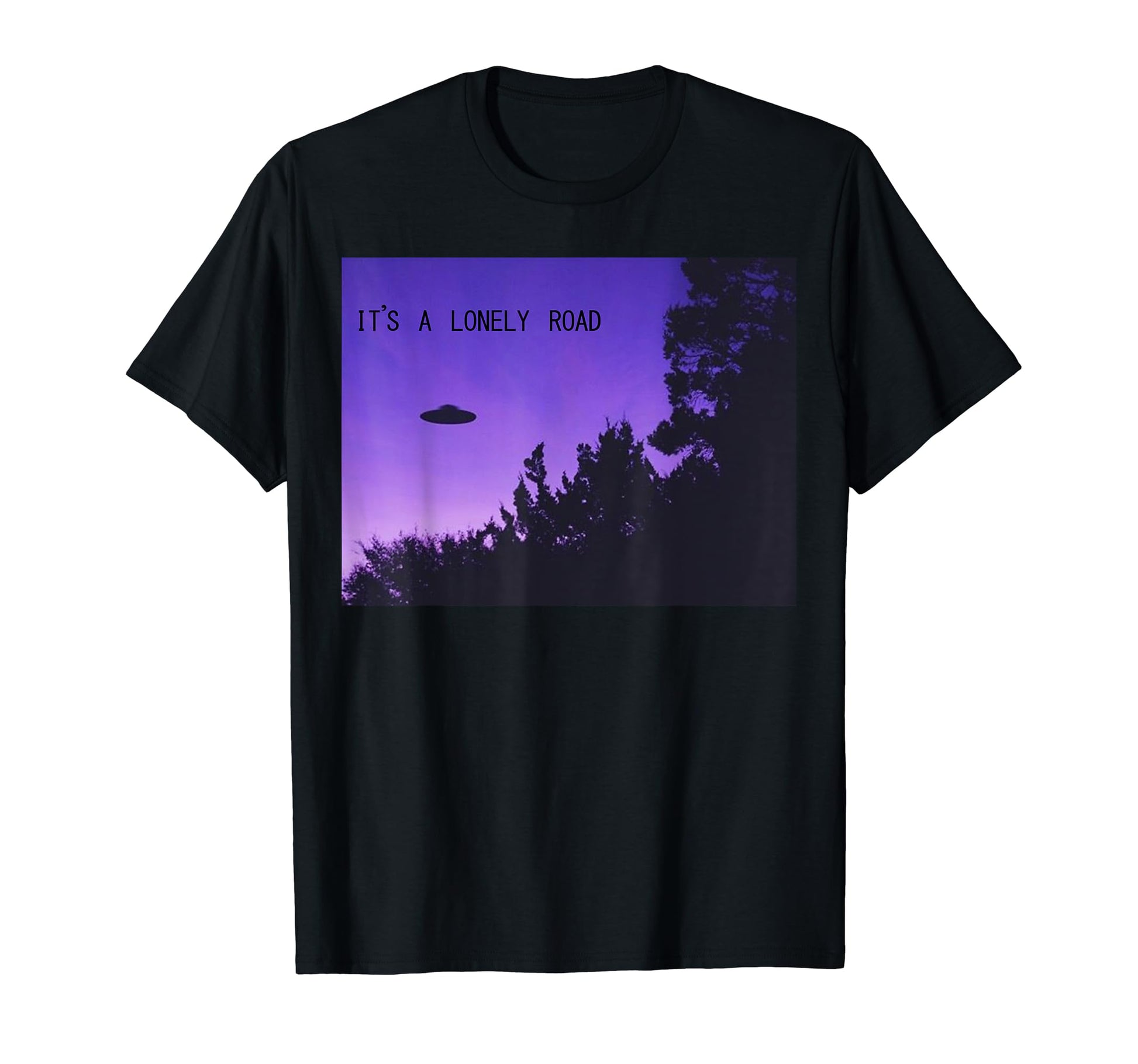 Its Lonely Road Aesthetic Vaporwave Anime T-Shirt - Minimalist Print Unisex - T-Shirt, Sweatshirt, Hoodie