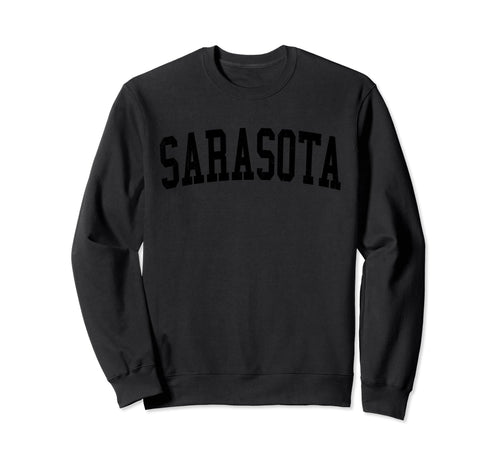 Sarasota Fl Distressed Black Sweatshirt - Aesthetic Graphic for Adults - T-Shirt, Sweatshirt, Hoodie