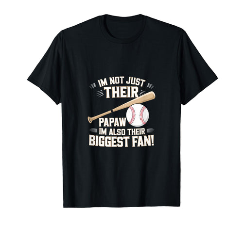 Their Biggest Fan Softball Baseball Papaw T-Shirt - Unique Graphic Unisex - T-Shirt, Sweatshirt, Hoodie