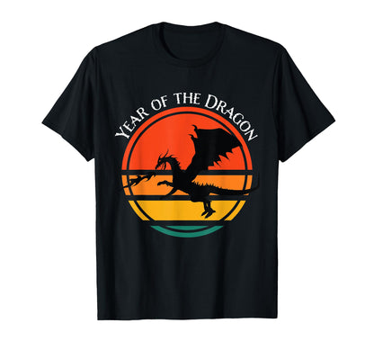 Year Dragon 3 Flying Dragon Rainbow T-Shirt - Novelty Apparel Men Women - T-Shirt, Sweatshirt, Hoodie