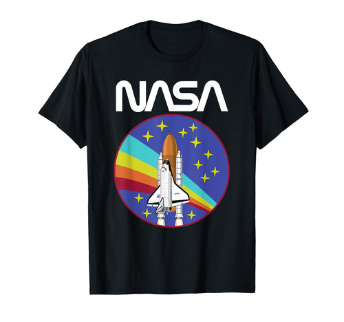 Nasa Space Shuttle Rainbow T-Shirt - Casual Everyday Wear Unisex - T-Shirt, Sweatshirt, Hoodie