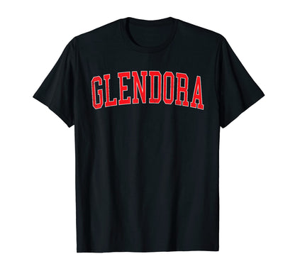 Glendora Ca Varsity Red Text T-Shirt - Custom Art Print Men Women - T-Shirt, Sweatshirt, Hoodie