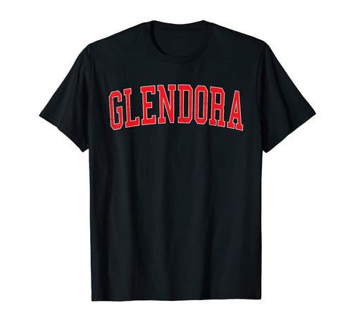 Glendora Ca Varsity Red Text T-Shirt - Custom Art Print Men Women - T-Shirt, Sweatshirt, Hoodie
