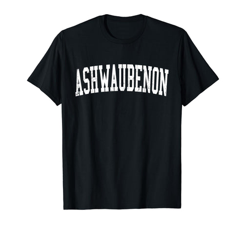 Ashwaubenon Wi Distressed White Varsity T-Shirt - Custom Art Print Unisex - T-Shirt, Sweatshirt, Hoodie