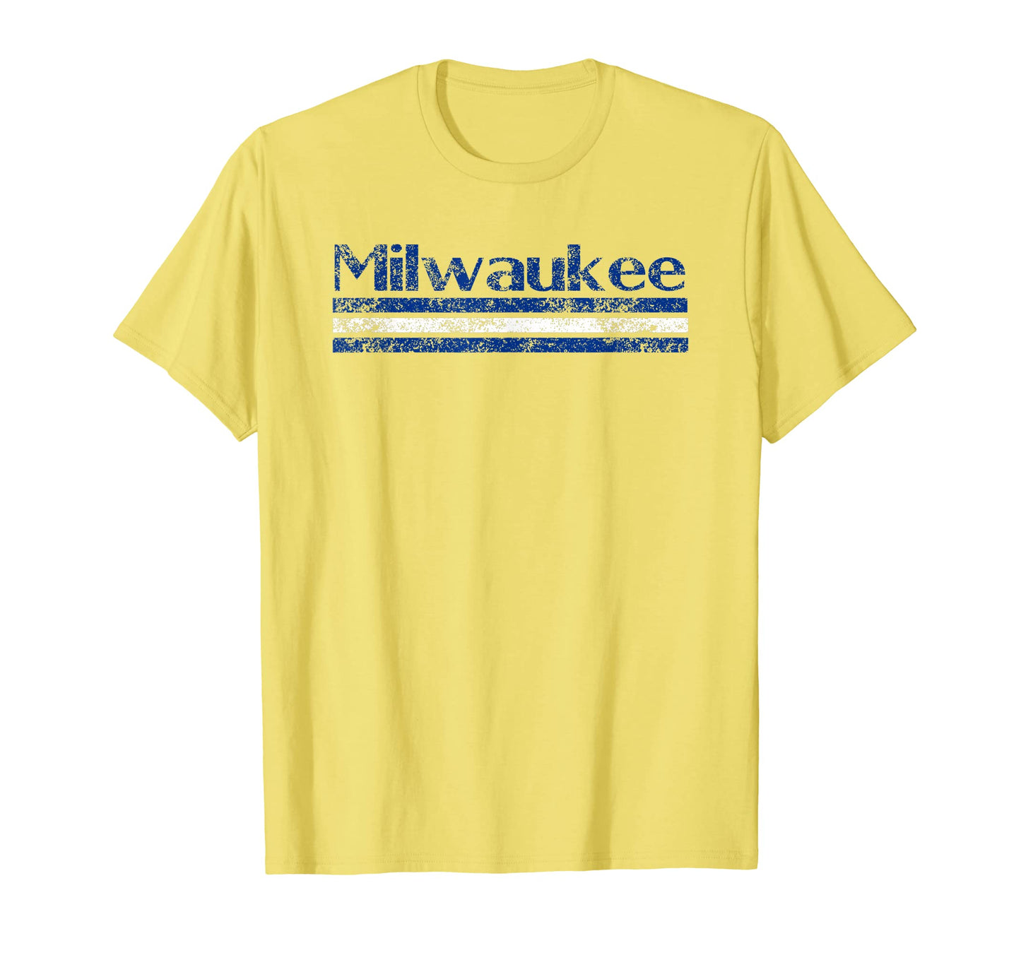 Milwaukee Weathered Stripe Throwback T-Shirt - Custom Art Print for Adults - T-Shirt, Sweatshirt, Hoodie
