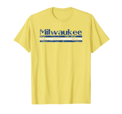 Milwaukee Weathered Stripe Throwback T-Shirt - Custom Art Print for Adults - T-Shirt, Sweatshirt, Hoodie