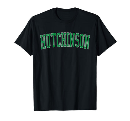 Hutchinson Ks Distressed Green Varsity T-Shirt - Trendy Graphic Unisex - T-Shirt, Sweatshirt, Hoodie