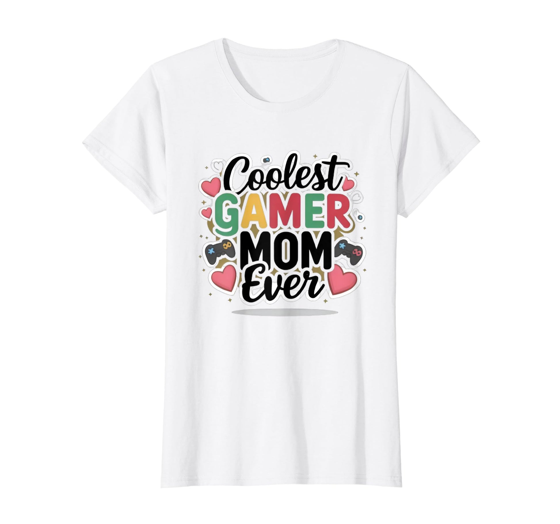 Coolest Gamer Mom Ever Funny Daughter T-Shirt - Custom Art Print Unisex - T-Shirt, Sweatshirt, Hoodie
