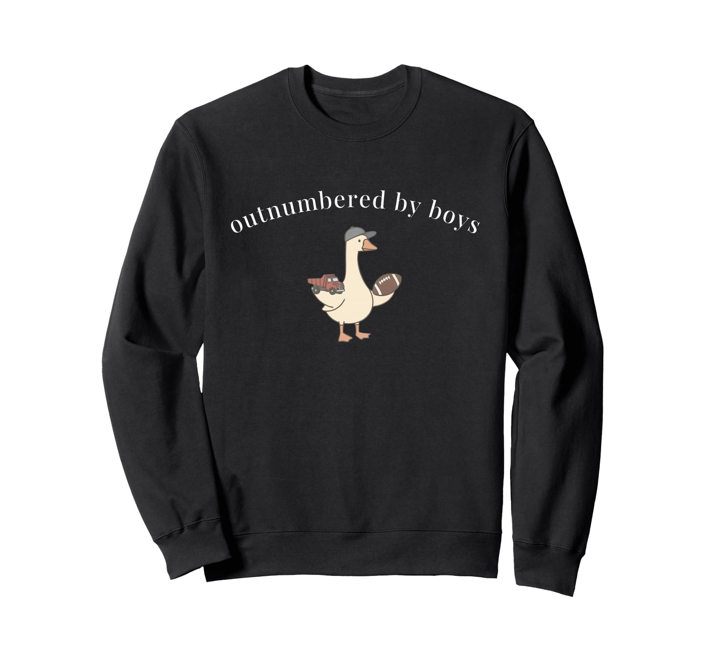 Funny Truck Outnumbered Football Sweatshirt - Unique Graphic Men Women - T-Shirt, Sweatshirt, Hoodie