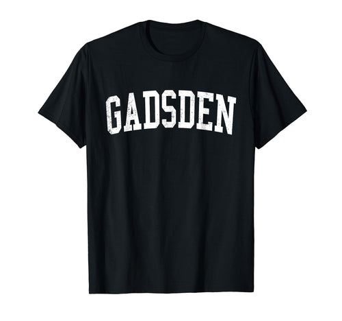 Gadsden Al Distressed White Varsity T-Shirt - Novelty Apparel for Adults - T-Shirt, Sweatshirt, Hoodie