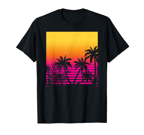 Palm Trees 80S Art 1990S Aesthetic T-Shirt - Unique Graphic for Adults - T-Shirt, Sweatshirt, Hoodie