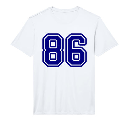 Number 86 Blue Sports Team Number 86 T-Shirt - Aesthetic Graphic Unisex - T-Shirt, Sweatshirt, Hoodie