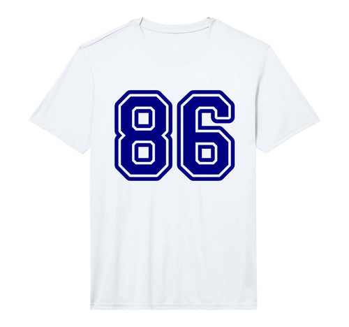 Number 86 Blue Sports Team Number 86 T-Shirt - Aesthetic Graphic Unisex - T-Shirt, Sweatshirt, Hoodie