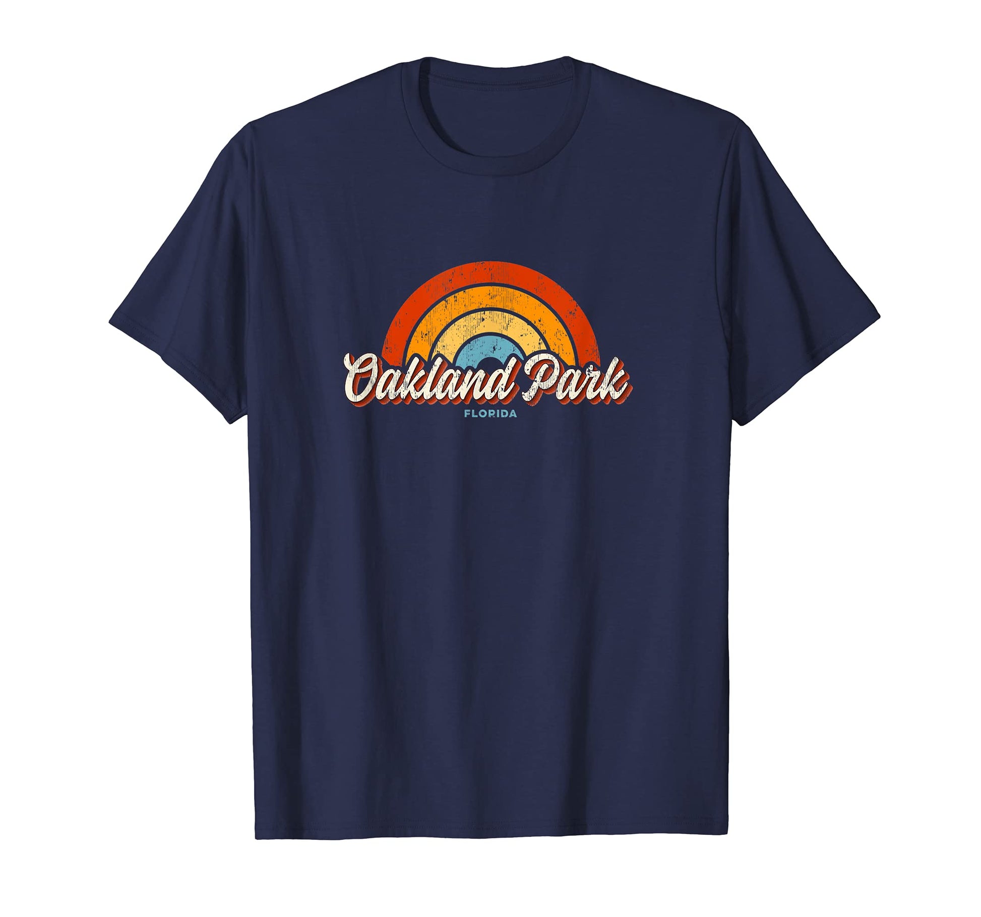Oakland Park Florida Fl Rainbow 70S T-Shirt - Unique Graphic Men Women - T-Shirt, Sweatshirt, Hoodie