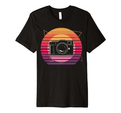 Sunset Camera Photography Lover Camera T-Shirt - Custom Art Print Unisex - T-Shirt, Sweatshirt, Hoodie