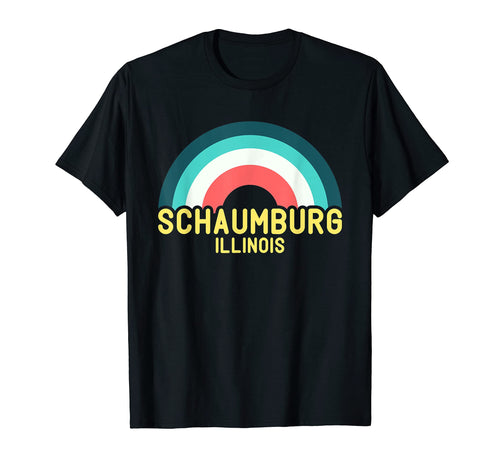 Schaumburg Illinois Rainbow T-Shirt - Graphic Print for Adults - T-Shirt, Sweatshirt, Hoodie