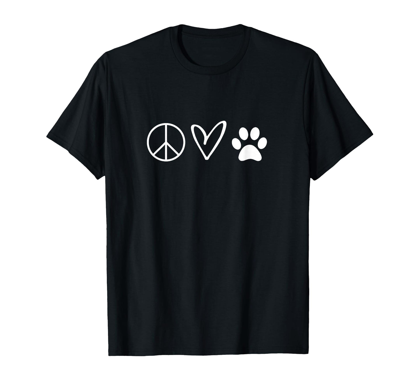 Funny Peace Sign Heart Paw T Shirts T-Shirt - Aesthetic Graphic for Adults - T-Shirt, Sweatshirt, Hoodie