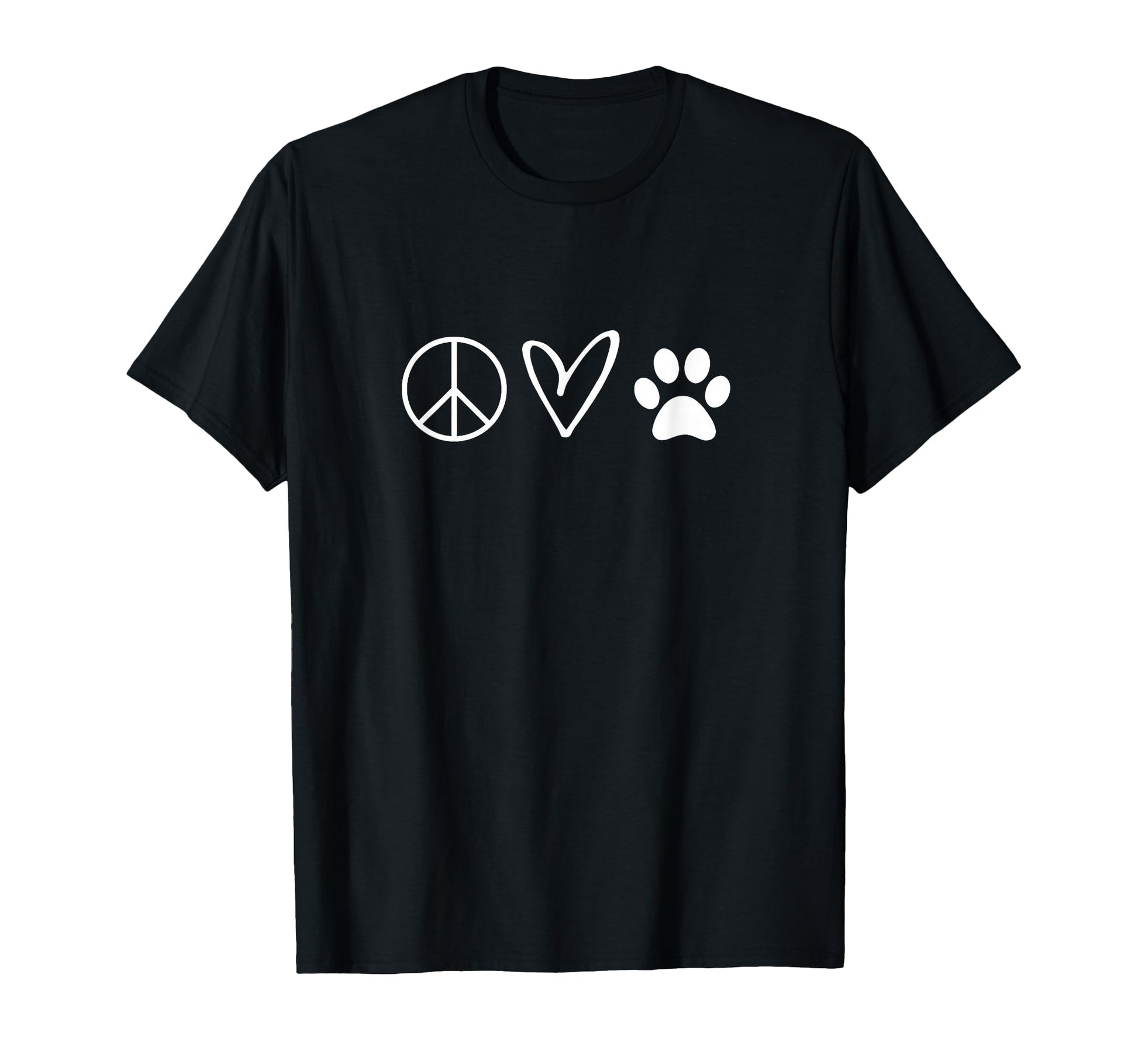 Funny Peace Sign Heart Paw T Shirts T-Shirt - Aesthetic Graphic for Adults - T-Shirt, Sweatshirt, Hoodie